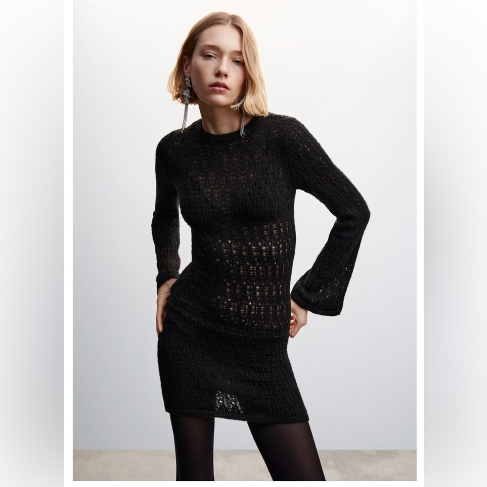 Open knit sweater